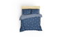 L'essentiel linge de maison Juego de funda de edredón doble Üçgen - Azul y Blanco